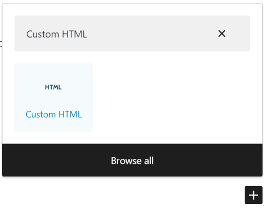 Custom HTML Block